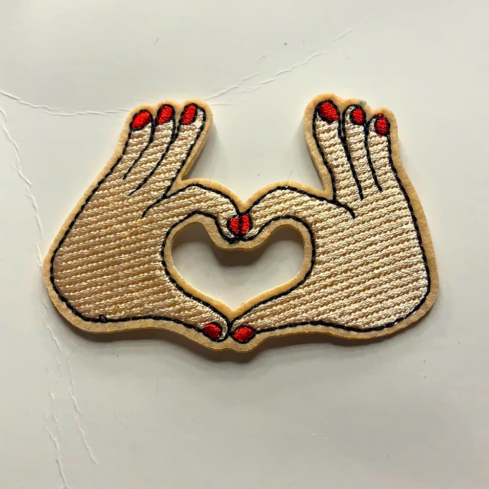 $6 or❗️$5 w/$25 Bundle❗️| New | Love ❤️ Hands | Iron-on Patch